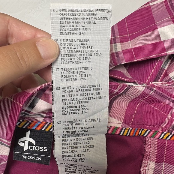 Womens Cross Pink golf plaid pants, size 34. - Picture 5 of 7